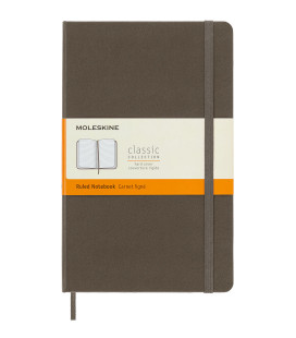 Classic Notebook (LARGE) Ruled Hard — Earth Brown
