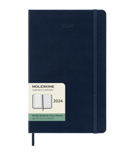 Classic Weekly Planner 2024 (LARGE) Weekly Hard 12-Month — Sapphire Blue