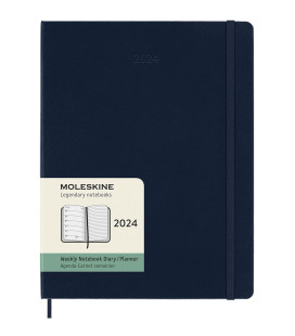Classic Weekly Planner 2024 (XL) Weekly Hard 12-Month — Sapphire Blue