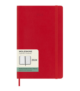 Classic Weekly Planner 2024 (LARGE) Weekly Soft 12-Month — Scarlet Red